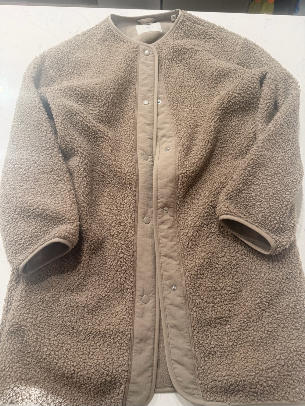 Wilfred Taupe Teddy Sherpa Jacket